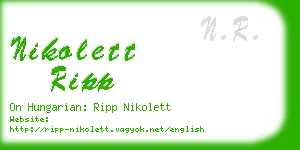 nikolett ripp business card